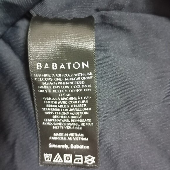 Babaton Shirt Women's Sz S Black Contour Baby Tee Cropped Top Crew Smooth Tight - Picture 4 of 8